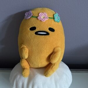 Sanrio Gudetama Plush with Flower Crown - Yellow